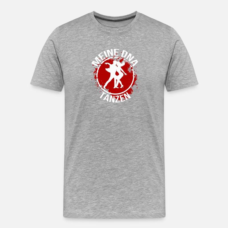 Mein DNA - Tanzen - Männer Premium Bio T-Shirt - Grau meliert
