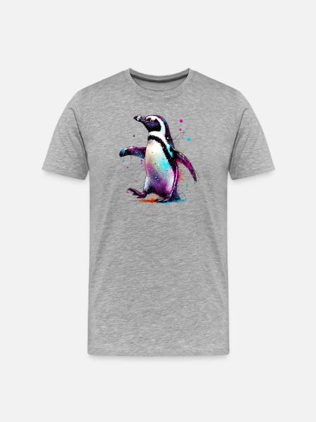 Pingouin - T-shirt bio Premium Homme - gris chiné