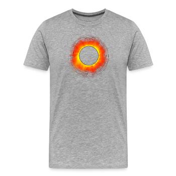 Sonnenfinsternis Total Solar Eclipse - Männer Premium Bio T-Shirt - Grau meliert - Vorne - Damien (186cm)