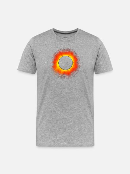 Sonnenfinsternis Total Solar Eclipse - Männer Premium Bio T-Shirt - Grau meliert