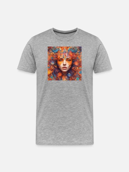 Portrait des Fleurs de Feu - T-shirt bio Premium Homme - gris chiné