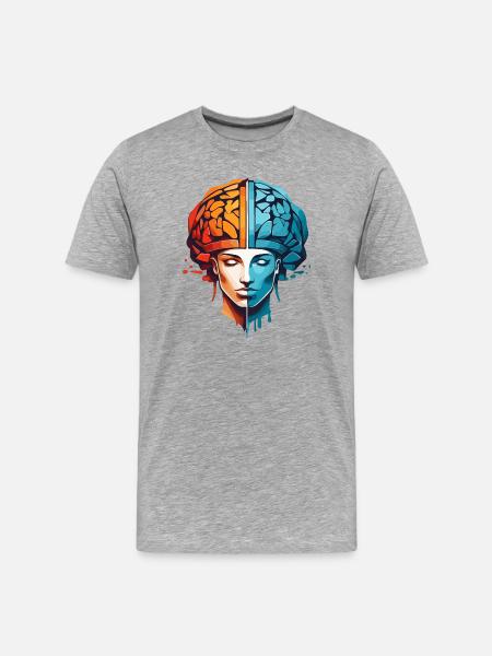 Women Thinking - Men's Premium Organic T-Shirt - heather grey