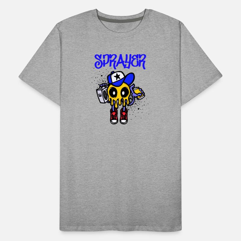 Sprayer Graffiti Spraydose Kunst Strassenkunst Männer Premium Bio T-Shirt
