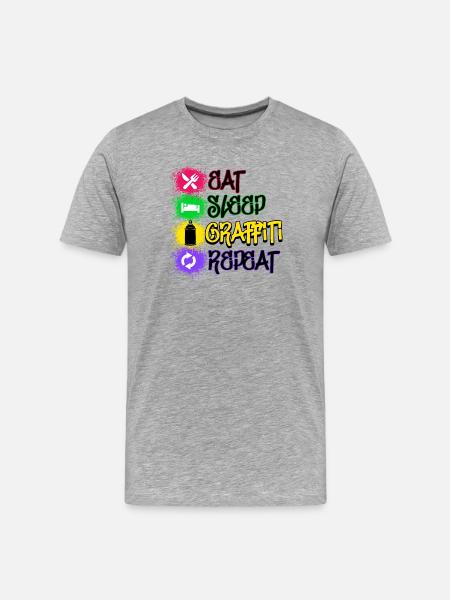 Graffiti Statement Sprayer Spray Can Art - Men's Premium Organic T-Shirt - heather grey