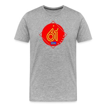 Orne - T-shirt bio Premium Homme - gris chiné - Devant - Damien (186cm)