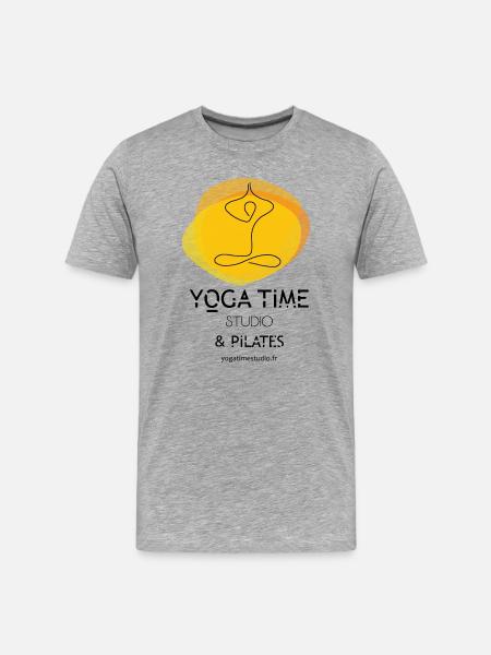 Yoga Time studio & Pilates - T-shirt bio Premium Homme - gris chiné