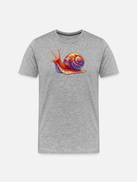 Snail - Men's Premium Organic T-Shirt - heather grey
