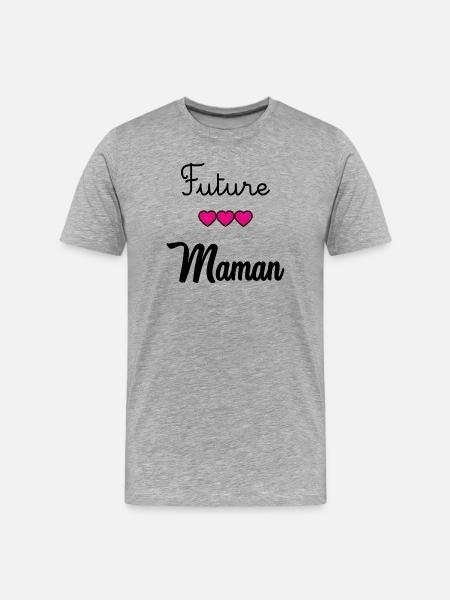 FUTURE MAMAN - T-shirt bio Premium Homme - gris chiné