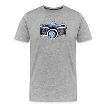 Caméra - T-shirt bio Premium Homme - gris chiné - Devant - Damien (186cm)