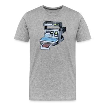 Camera - Men's Premium Organic T-Shirt - heather grey - Front - Damien (186cm)