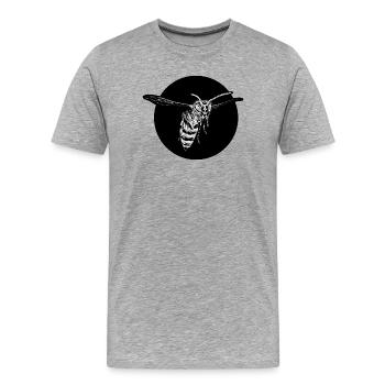 Wasp - Bee - Insect - Men's Premium Organic T-Shirt - heather grey - Front - Damien (186cm)