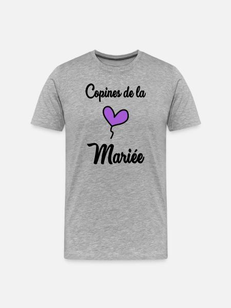 BRIDE'S GIRLFRIENDS - Men's Premium Organic T-Shirt - heather grey