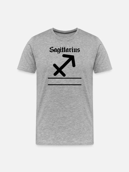 Sagittarius name banner Sagittarius - Men's Premium Organic T-Shirt - heather grey
