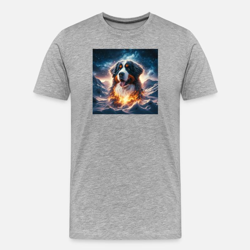 Berner Sennenhund - Männer Premium Bio T-Shirt - Grau meliert