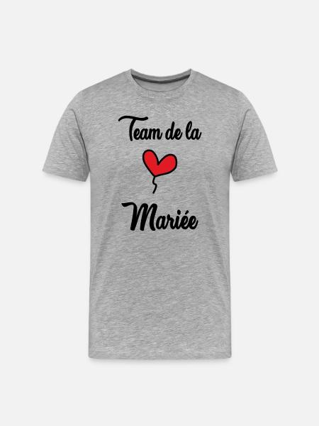 EVJF. TEAM MARIEE - T-shirt bio Premium Homme - gris chiné