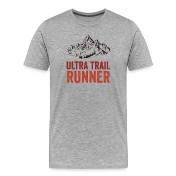 Ultra Trail Runner - Men's Premium Organic T-Shirt - heather grey - Front - Damien (186cm)
