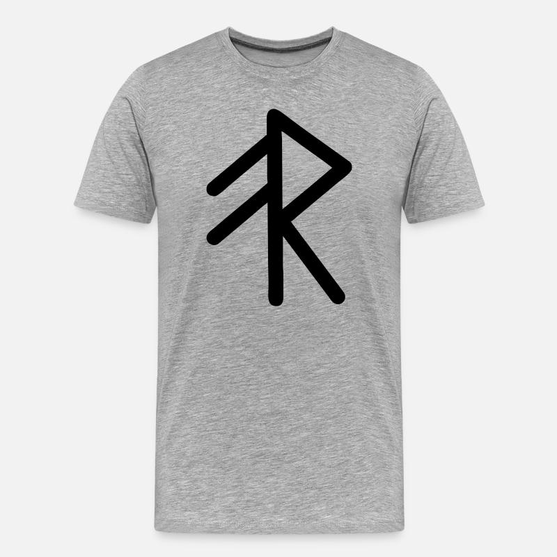 Wikinger-Runensymbol-Energie - Männer Premium Bio T-Shirt - Grau meliert