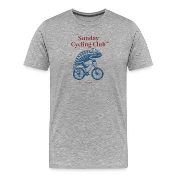 Sunday Cycling Club Chamäleon - Männer Premium Bio T-Shirt - Grau meliert - Vorne - Damien (186cm)