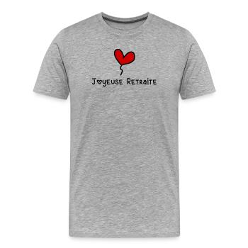 RUHESTAND - Männer Premium Bio T-Shirt - Grau meliert - Vorne - Damien (186cm)