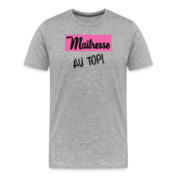THANK YOU. THANKS. THANK YOU. ANNIVERSARY. BIRTH. - Men's Premium Organic T-Shirt - heather grey - Front - Damien (186cm)