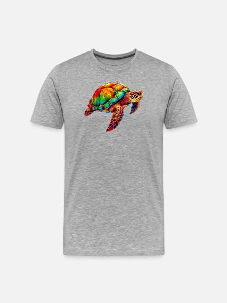 Tortue - T-shirt bio Premium Homme - gris chiné