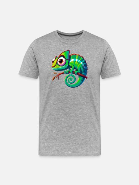 Chameleon - Men's Premium Organic T-Shirt - heather grey