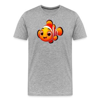 Clownfish - Men's Premium Organic T-Shirt - heather grey - Front - Damien (186cm)