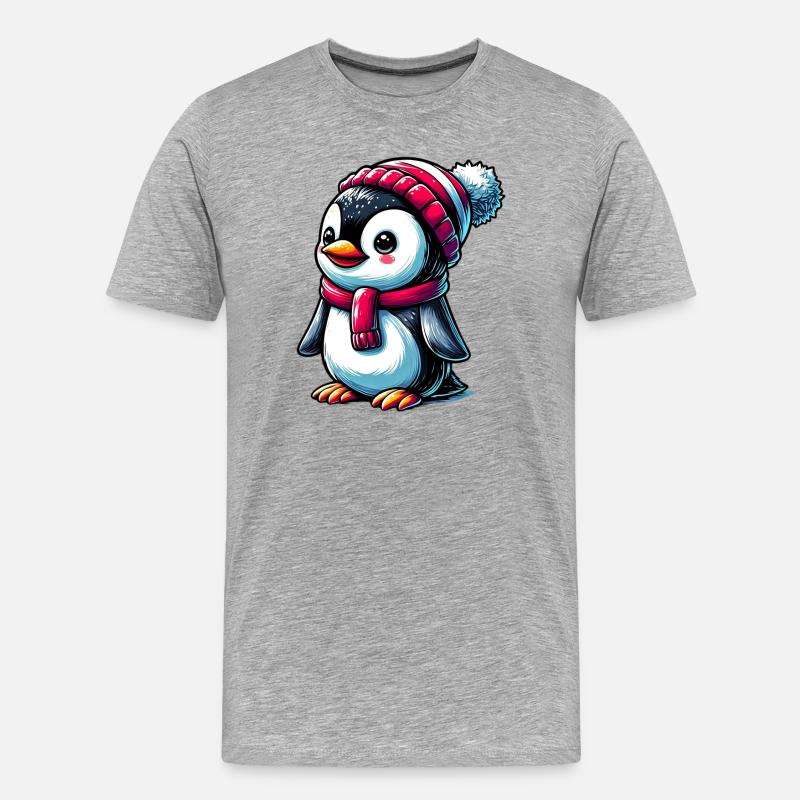 Pingouin - T-shirt bio Premium Homme - gris chiné