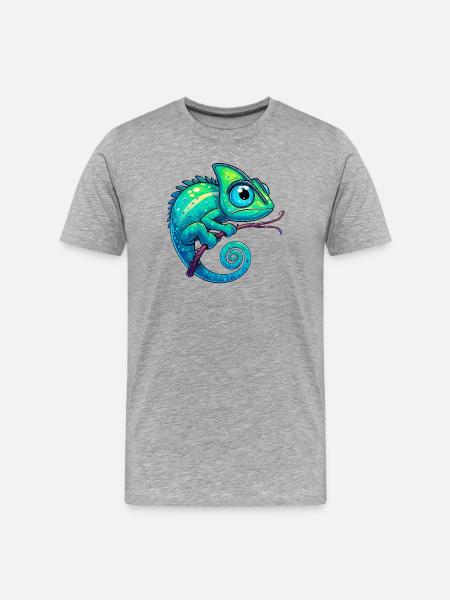 Chameleon - Men's Premium Organic T-Shirt - heather grey