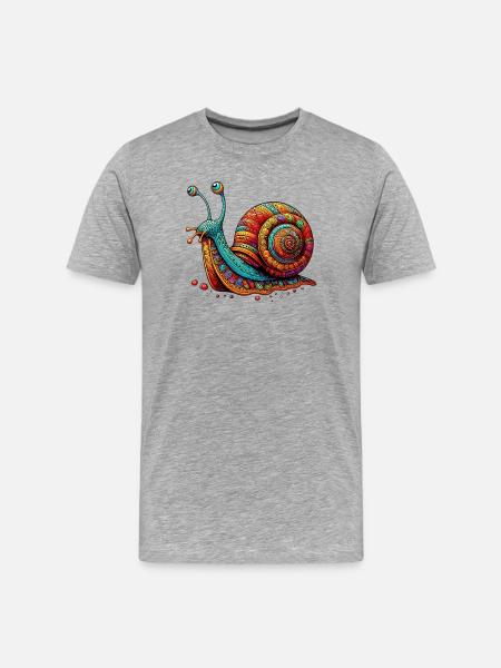 Escargot - T-shirt bio Premium Homme - gris chiné