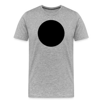 Punkt Kreisfläche - Männer Premium Bio T-Shirt - Grau meliert - Vorne - Damien (186cm)