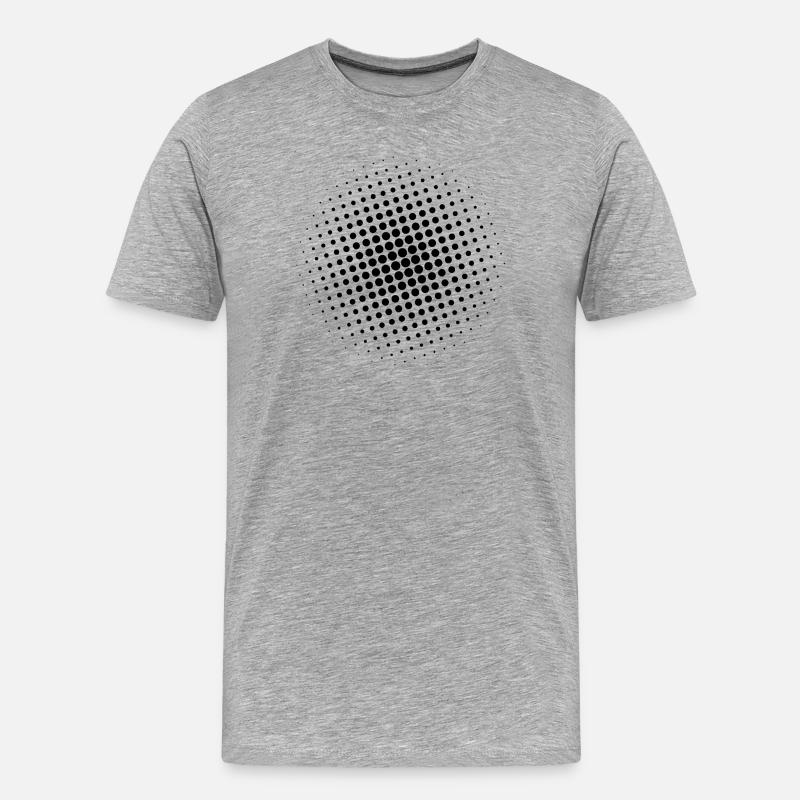Gitter sort - Herre Premium T-shirt økologisk - grå meleret