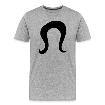 Frisur - Männer Premium Bio T-Shirt - Grau meliert - Vorne - Damien (186cm)