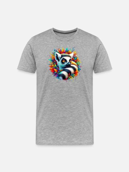 Lemur - Men's Premium Organic T-Shirt - heather grey