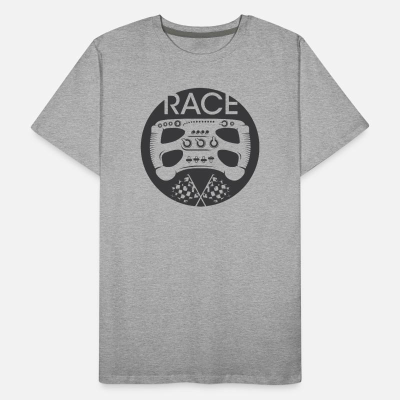 Volant de course Formule Auto Racing Cup Racing Racing T-shirt bio Premium Homme