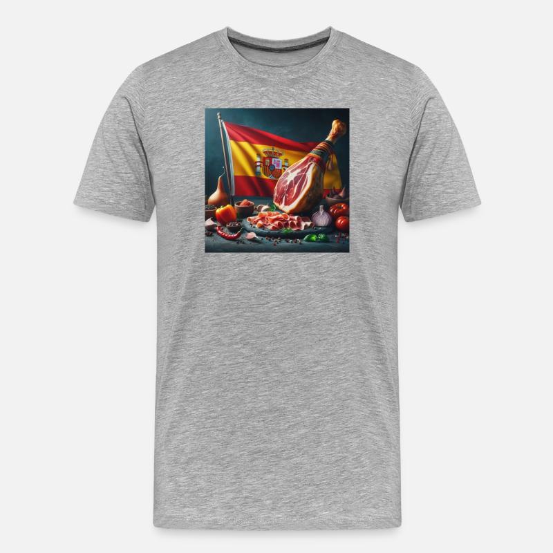 Schinkenkeule - Männer Premium Bio T-Shirt - Grau meliert