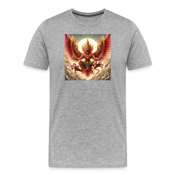 Garuda - T-shirt bio Premium Homme - gris chiné - Devant - Damien (186cm)