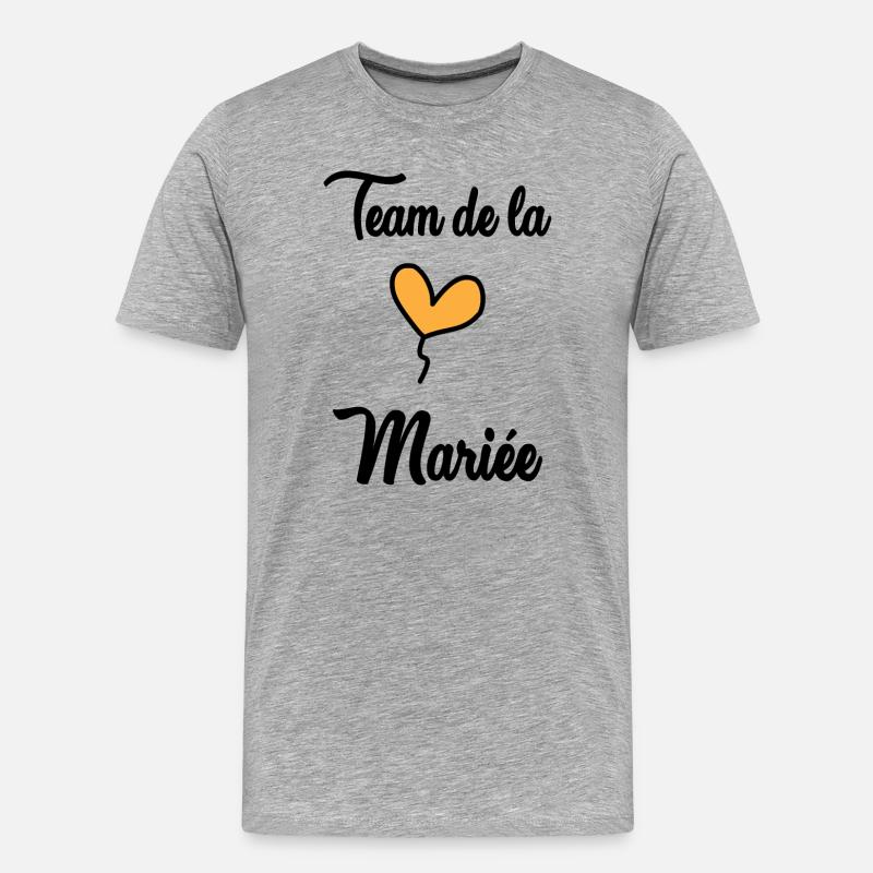 BRAUT-TEAM - Männer Premium Bio T-Shirt - Grau meliert