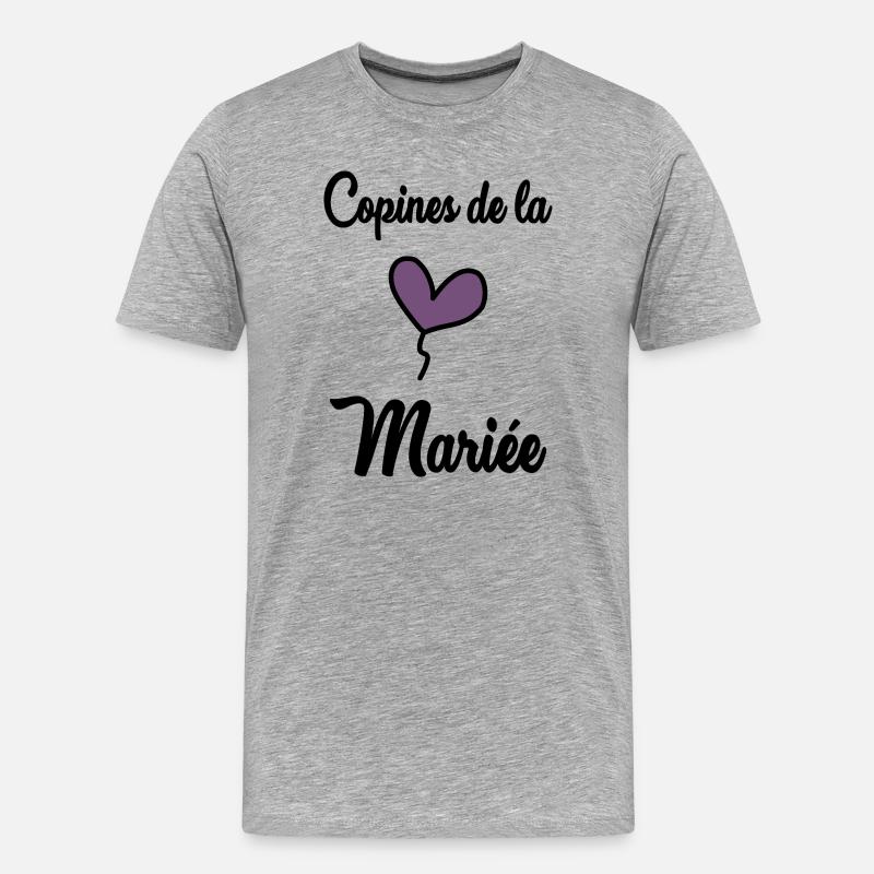 FREUNDINNEN DER BRAUT - Männer Premium Bio T-Shirt - Grau meliert