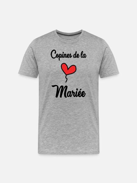 BRIDE'S GIRLFRIENDS - Men's Premium Organic T-Shirt - heather grey