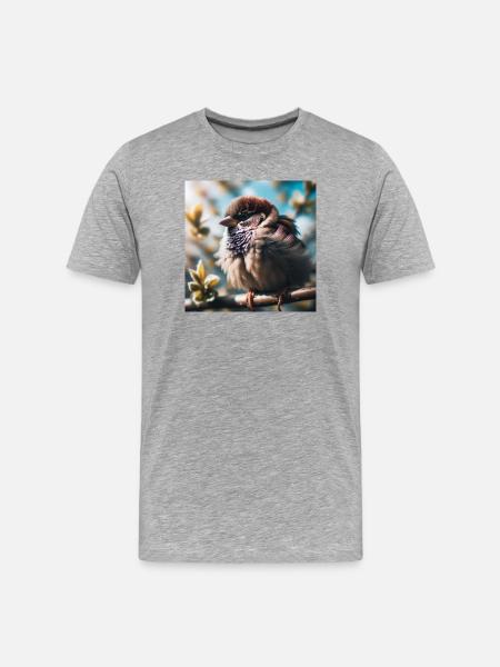 Sparrow - Men's Premium Organic T-Shirt - heather grey