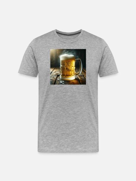 Beer mug - Men's Premium Organic T-Shirt - heather grey