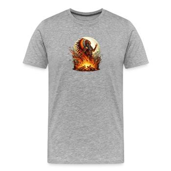 Weisheit der amerikanischen Ureinwohner - Männer Premium Bio T-Shirt - Grau meliert - Vorne - Damien (186cm)