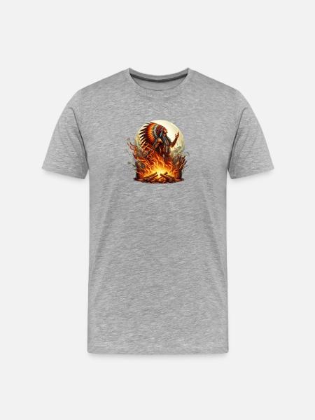Native American Wisdom - Men's Premium Organic T-Shirt - heather grey