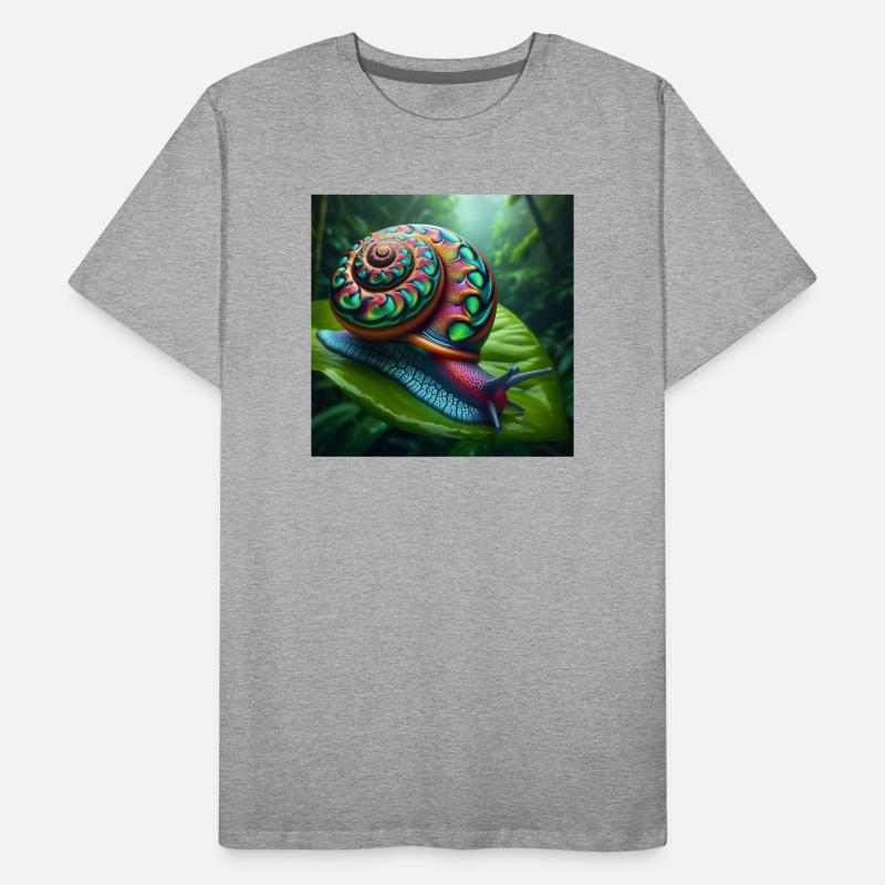Escargot multicolore T-shirt bio Premium Homme