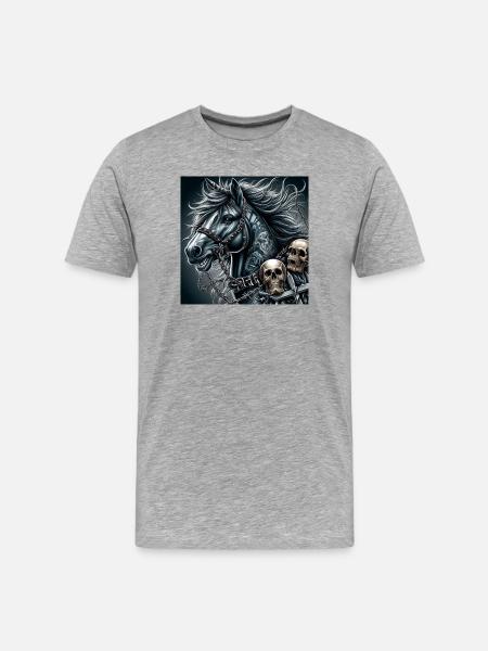 Cheval lourd - T-shirt bio Premium Homme - gris chiné
