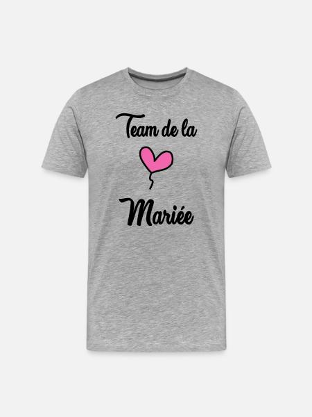 TEAM MARIEE - T-shirt bio Premium Homme - gris chiné