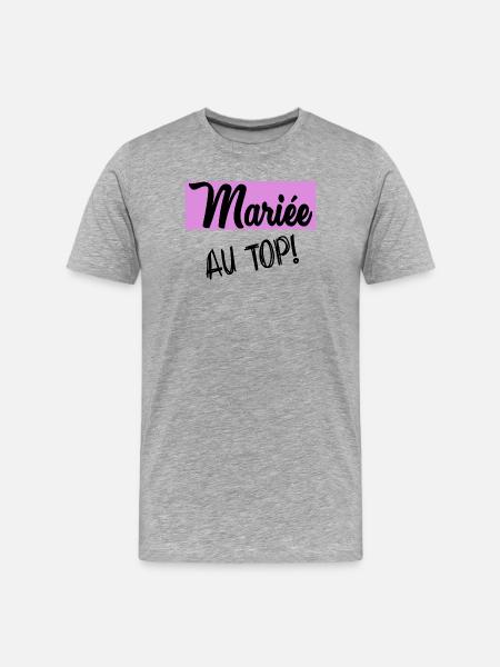 MARIEE. FUTURE MARIEE. EVJF - T-shirt bio Premium Homme - gris chiné