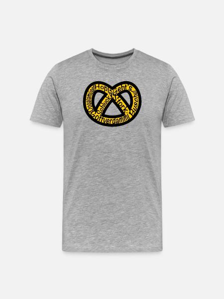 Bretzel Alsace Expression - T-shirt bio Premium Homme - gris chiné