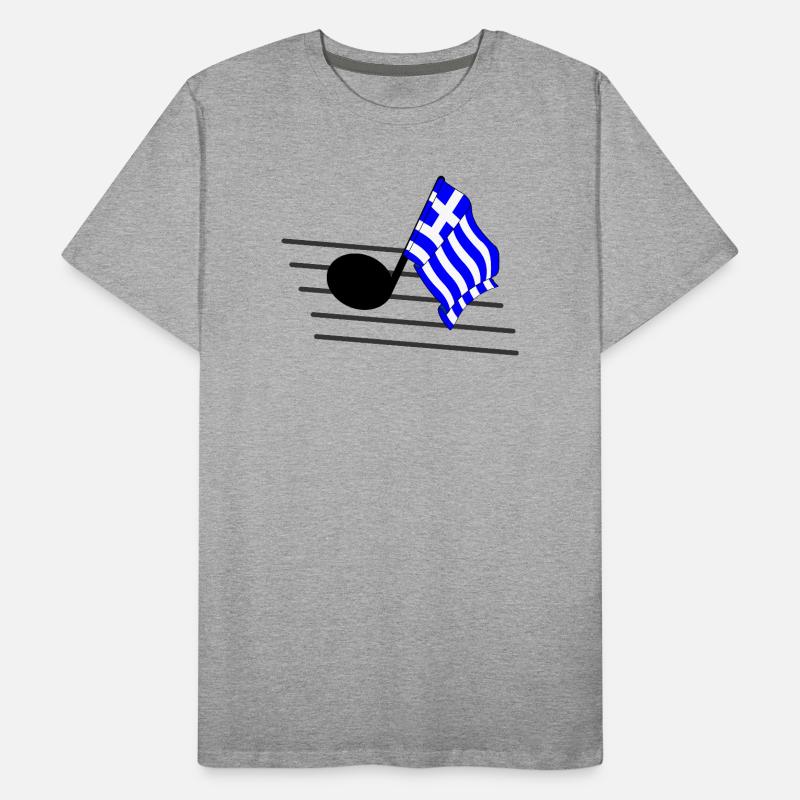 Drapeau de tonalité de musique drapeau Grèce T-shirt bio Premium Homme